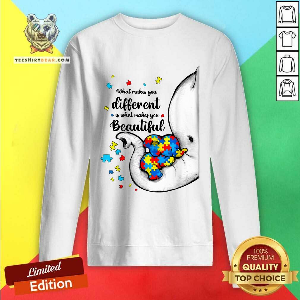 Lovely What Makes You Different Elephant Autism Shirt