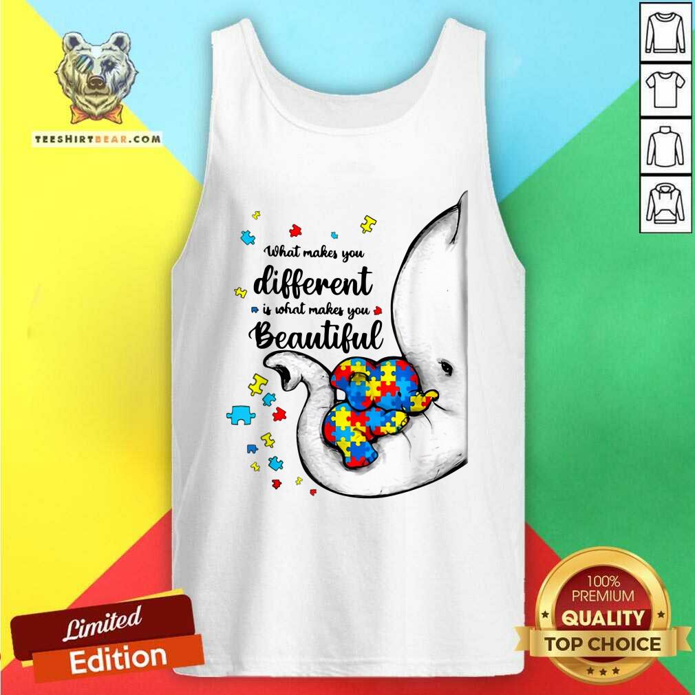Lovely What Makes You Different Elephant Autism Shirt
