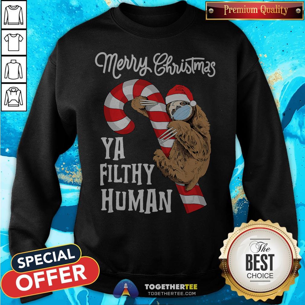 Merry Christmas Sloth Face Mask Sloth Santa Xmas Tree Shirt