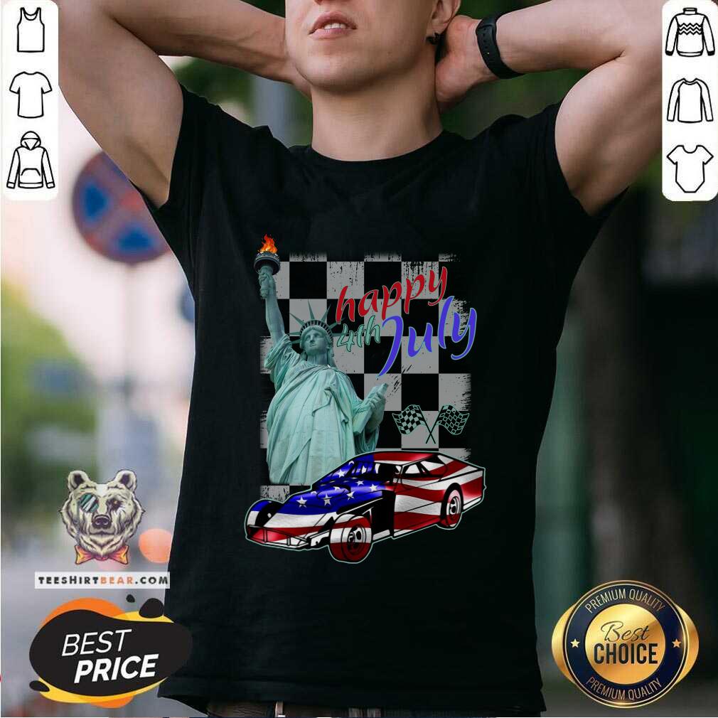 Modified Car Happy 4th Of July Racing Shirt