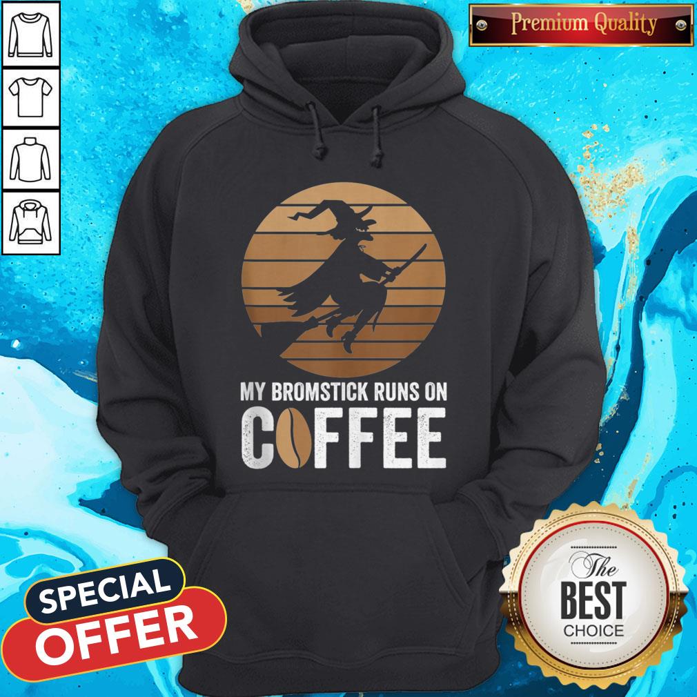 My Broomstick Runs On Coffee Halloween Witch Shirt