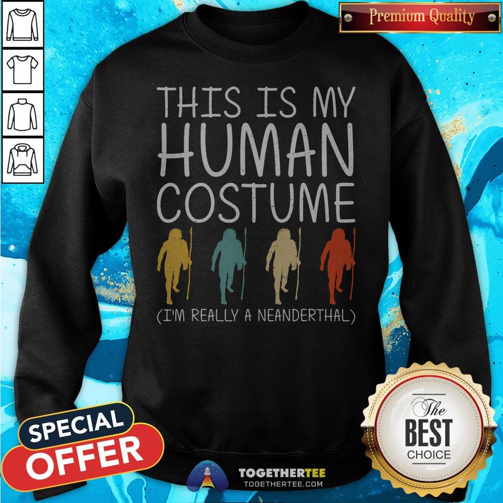 Neanderthal Halloween Human Costume Primate Easy DIY Gift Shirt