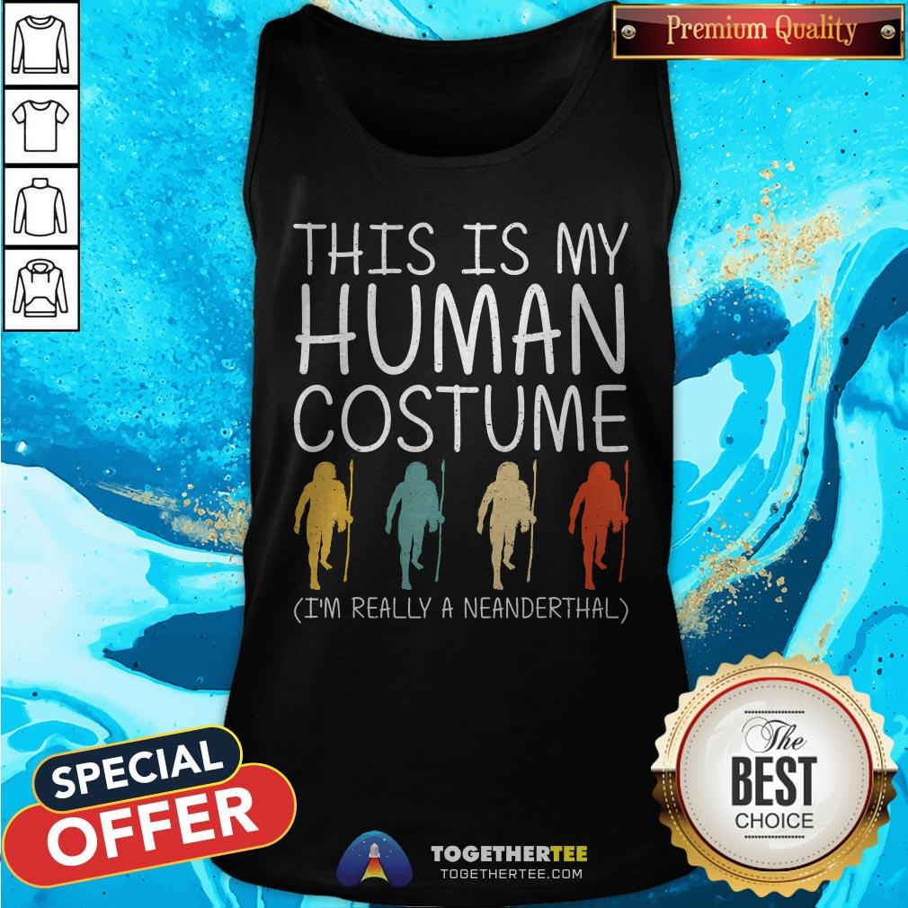 Neanderthal Halloween Human Costume Primate Easy DIY Gift Shirt