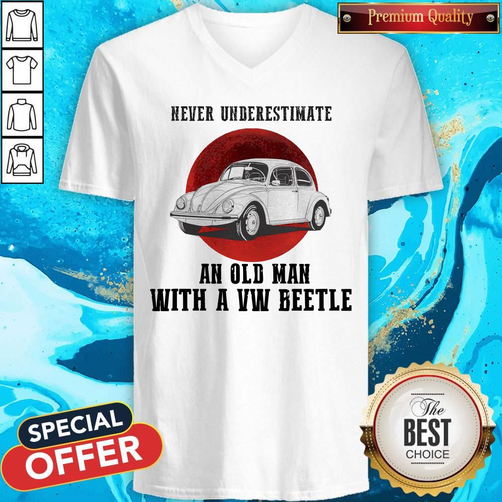 Never Underestimate An Old Man With A VW Beetle Shirt