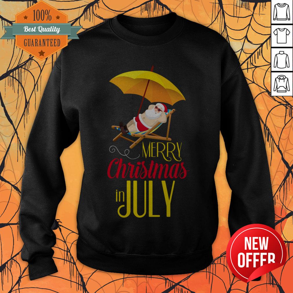 Nice Christmas In July With Santa T-Shirt