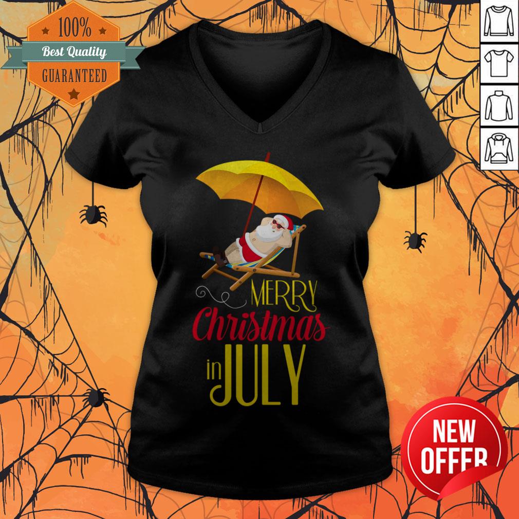 Nice Christmas In July With Santa T-Shirt