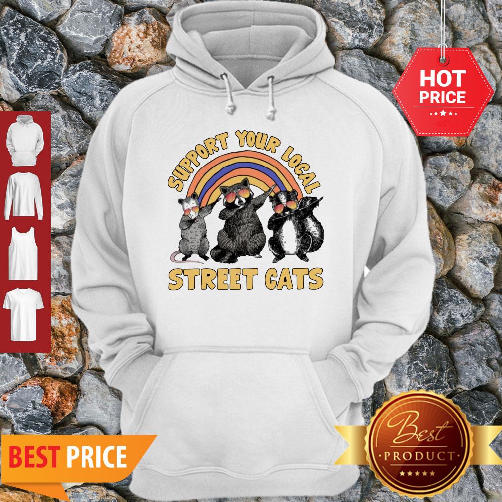 Nice Dabbing Raccoon Support Your Local Street Cats Shirt