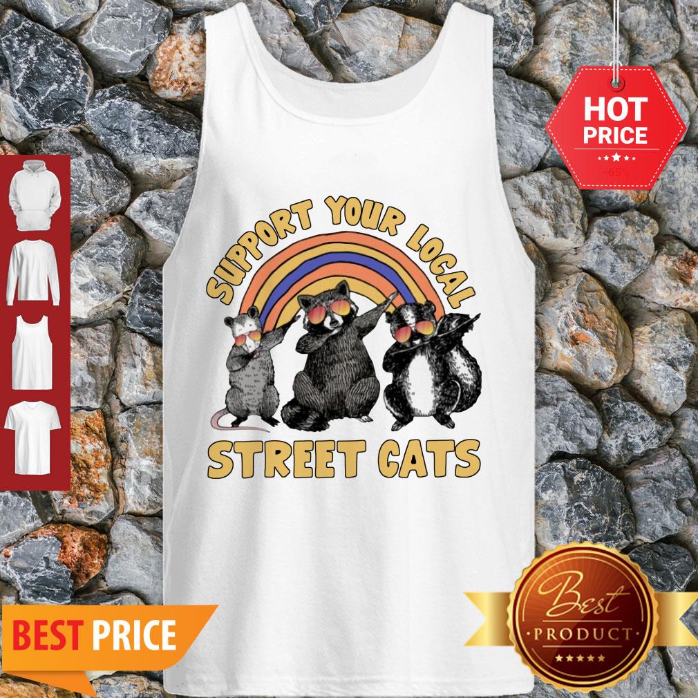 Nice Dabbing Raccoon Support Your Local Street Cats Shirt
