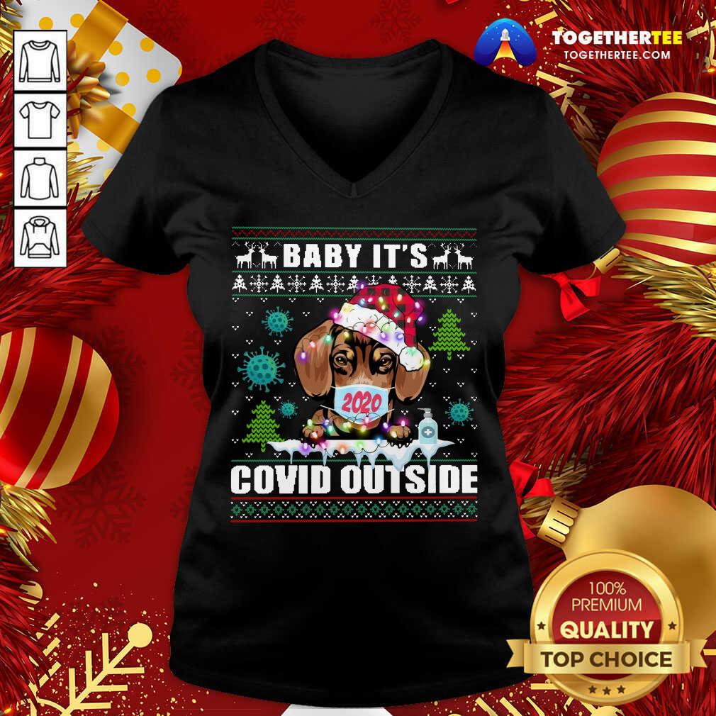 Nice Face Mask 2020 Baby It’s Covid Outside Ugly Christmas Shirt