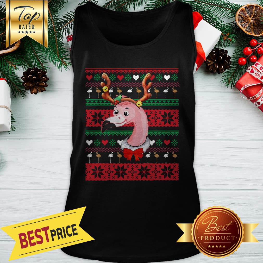 Nice Flamingo Reindeer Ugly Christmas Shirt