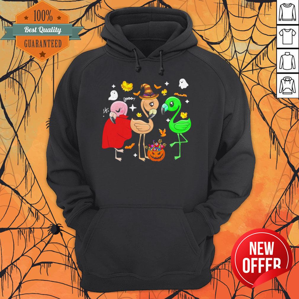 Nice Ghost Booo Flamingos Pumpkin Halloween Shirt