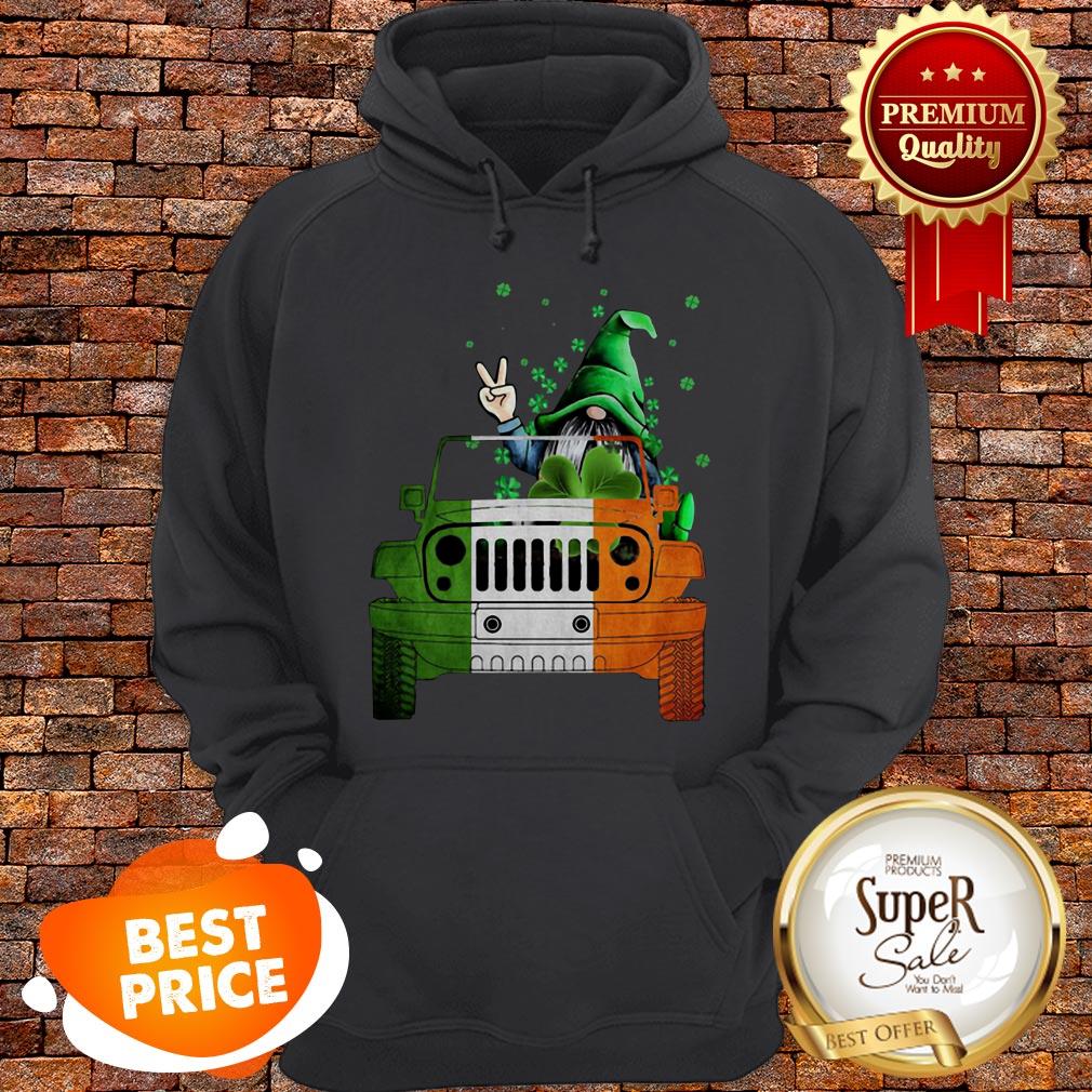 Nice Gnome Driving Jeep Car St. Patrick’s Day Shirt