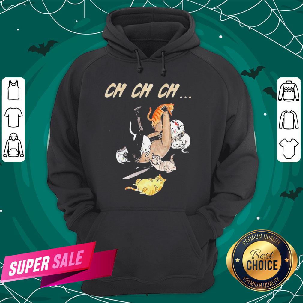 Nice Halloween Jason Voorhees With Cats Ch Ch Ch Shirt
