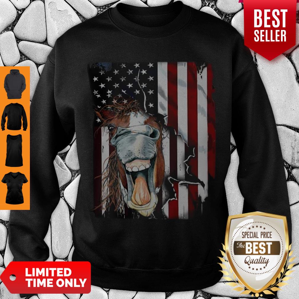 Nice Horse Face Flag Shirt
