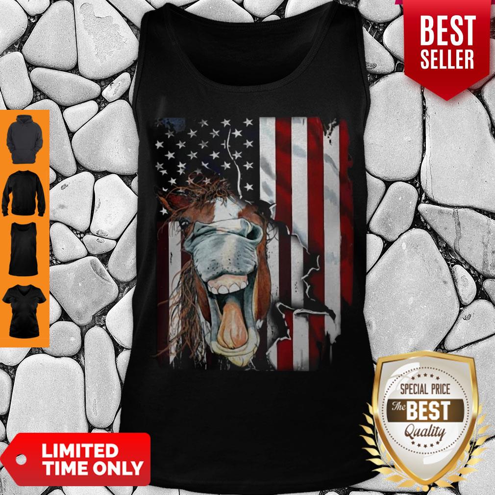 Nice Horse Face Flag Shirt