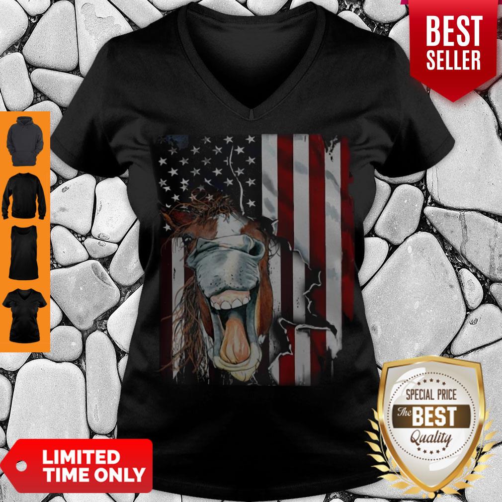 Nice Horse Face Flag Shirt