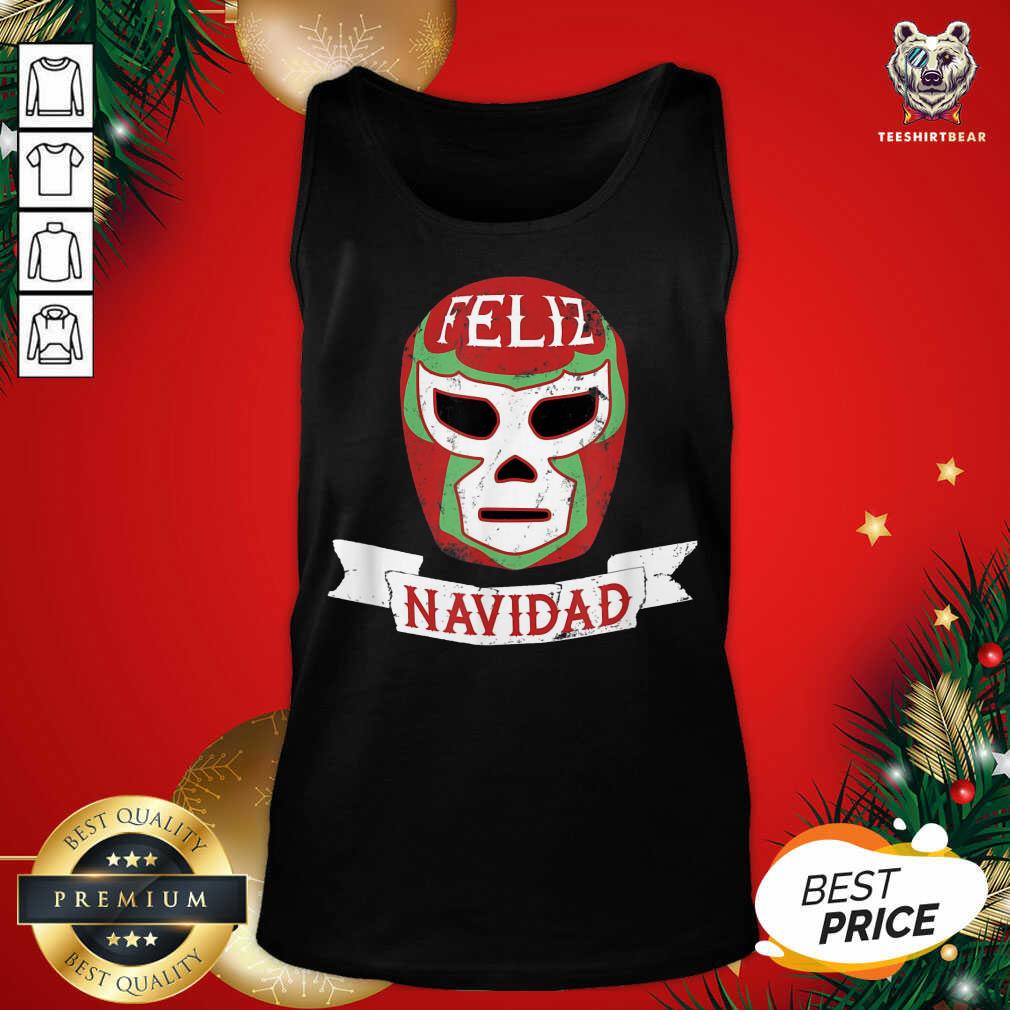 Nice Lucha Libre Feliz Navidad Christmas Luchador Mask Shirt