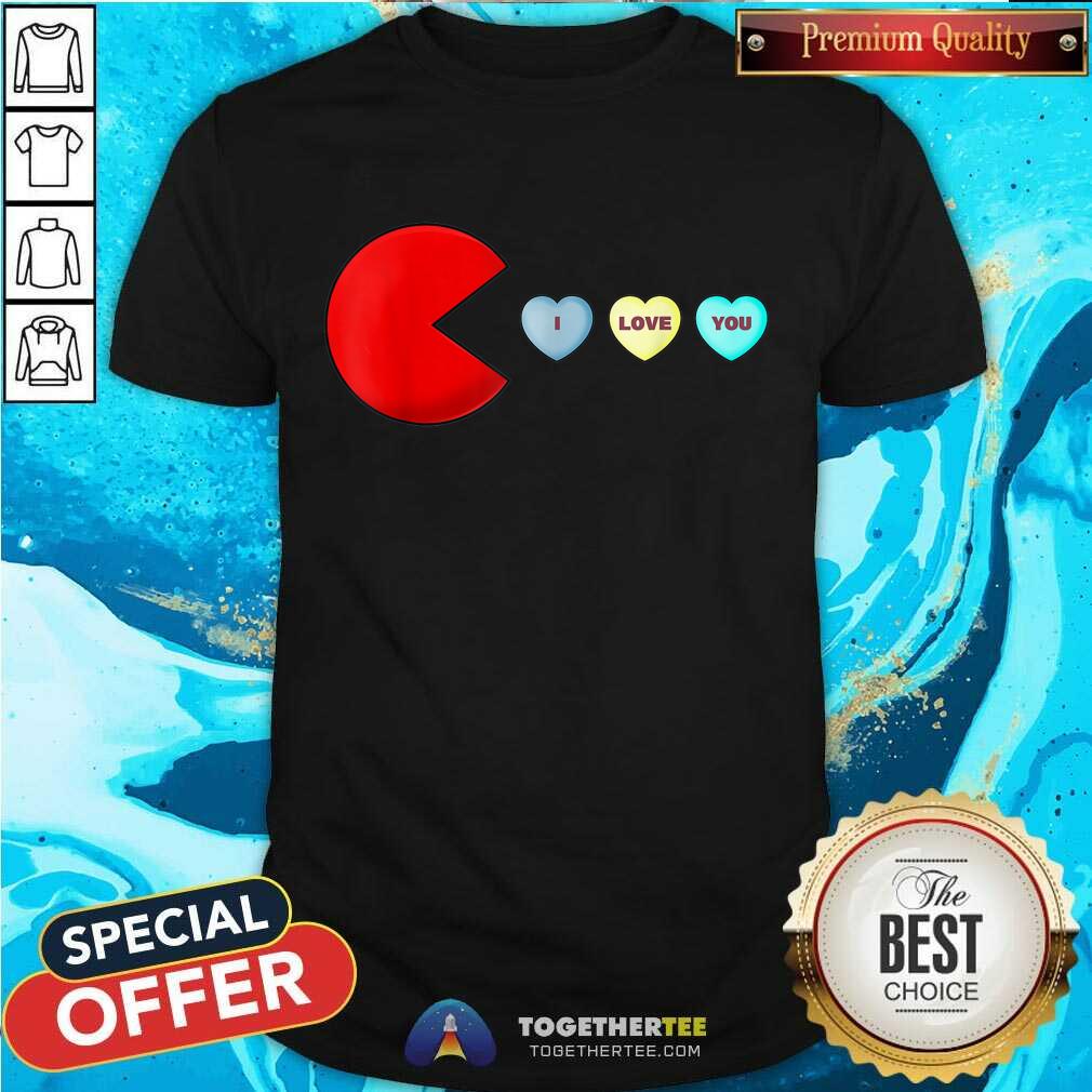 Nice Pacman I Love You Heart Valentine's Day T-shirt