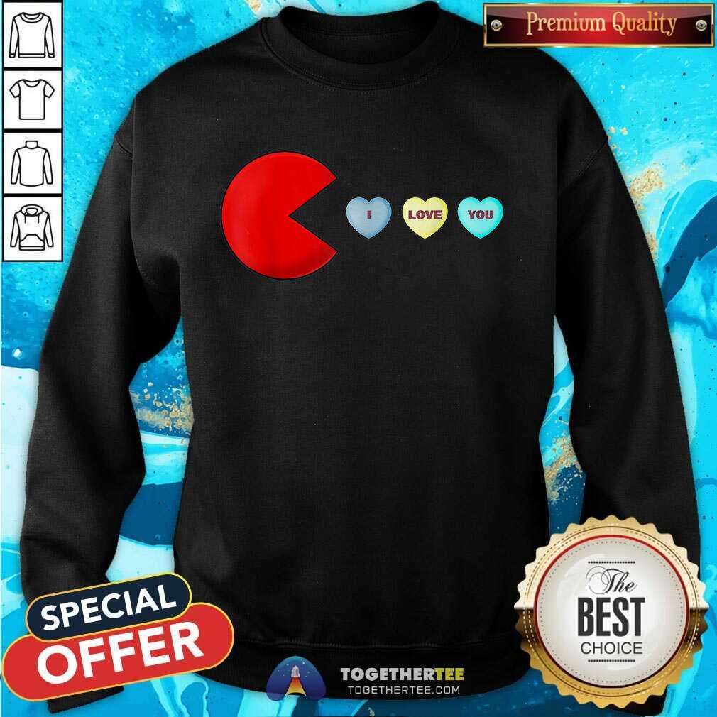 Nice Pacman I Love You Heart Valentine's Day T-shirt
