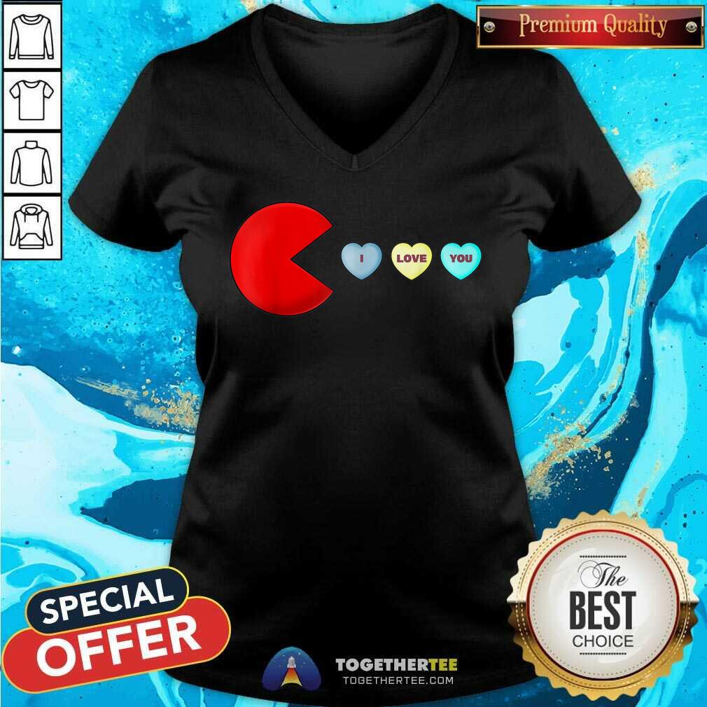 Nice Pacman I Love You Heart Valentine's Day T-shirt
