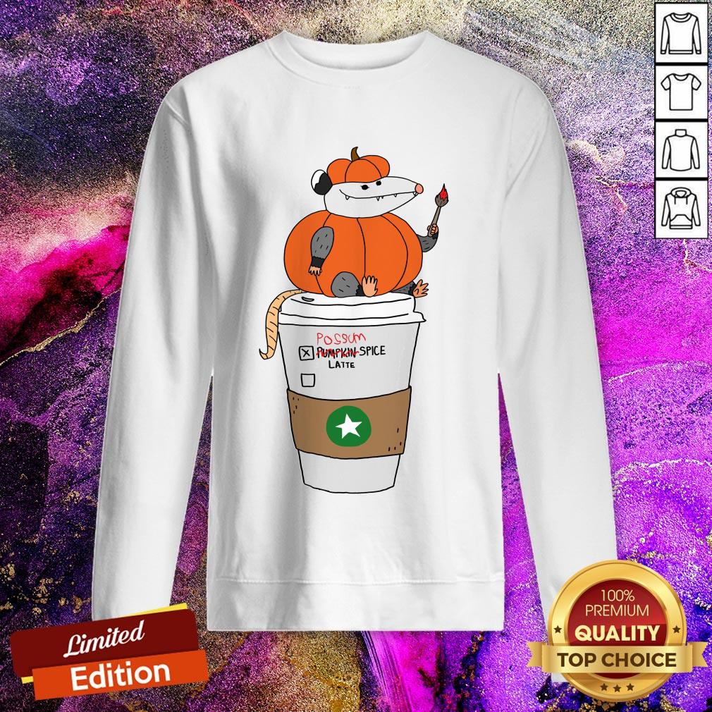 Nice Possum Spice Latte Coffee Halloween Shirt