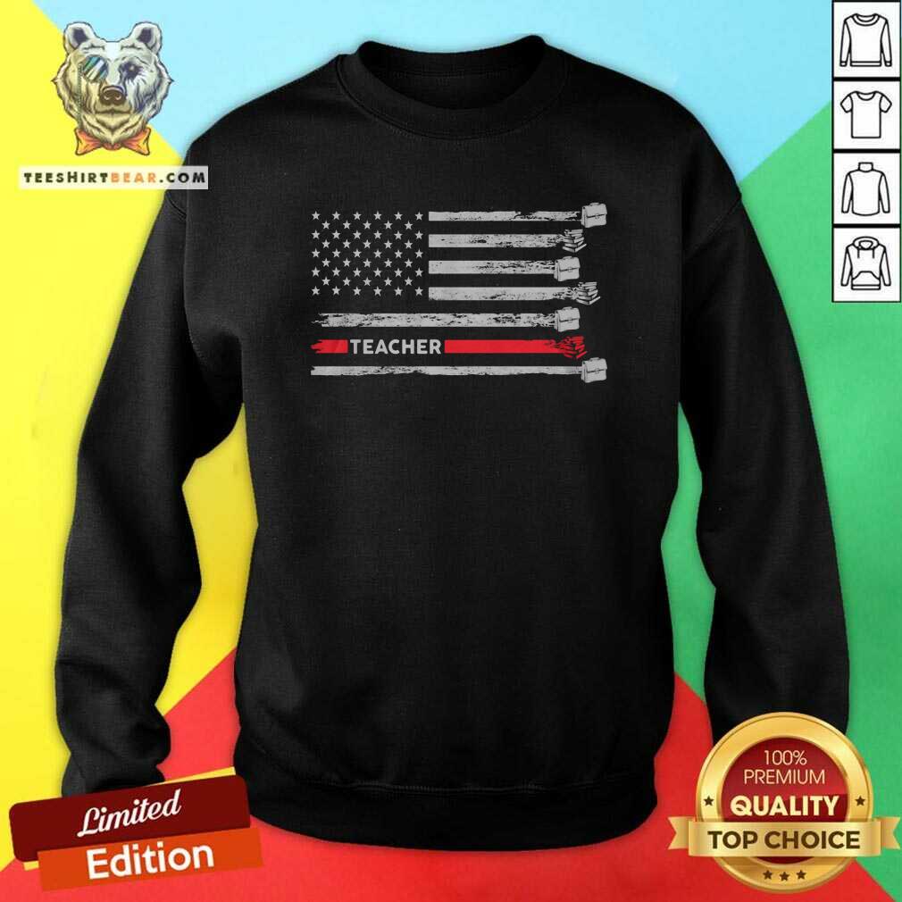 Nice Proud Teacher American Flag Shirt