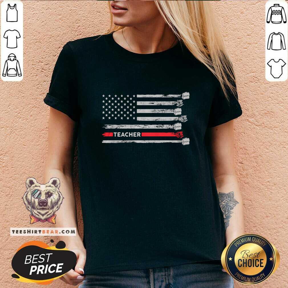 Nice Proud Teacher American Flag Shirt