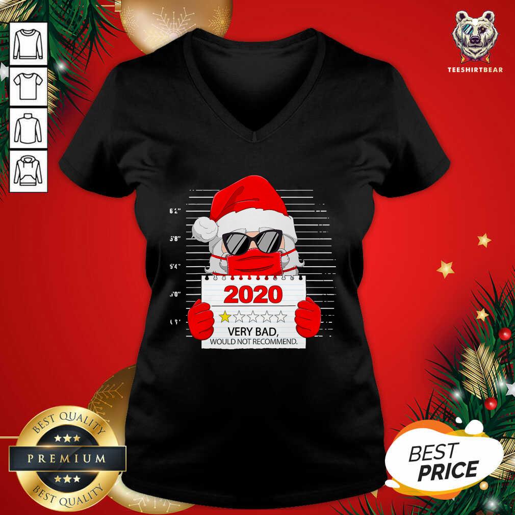 Nice Santa Face Mask 2020 One Star Very Bad Would Not Recommend Shirt