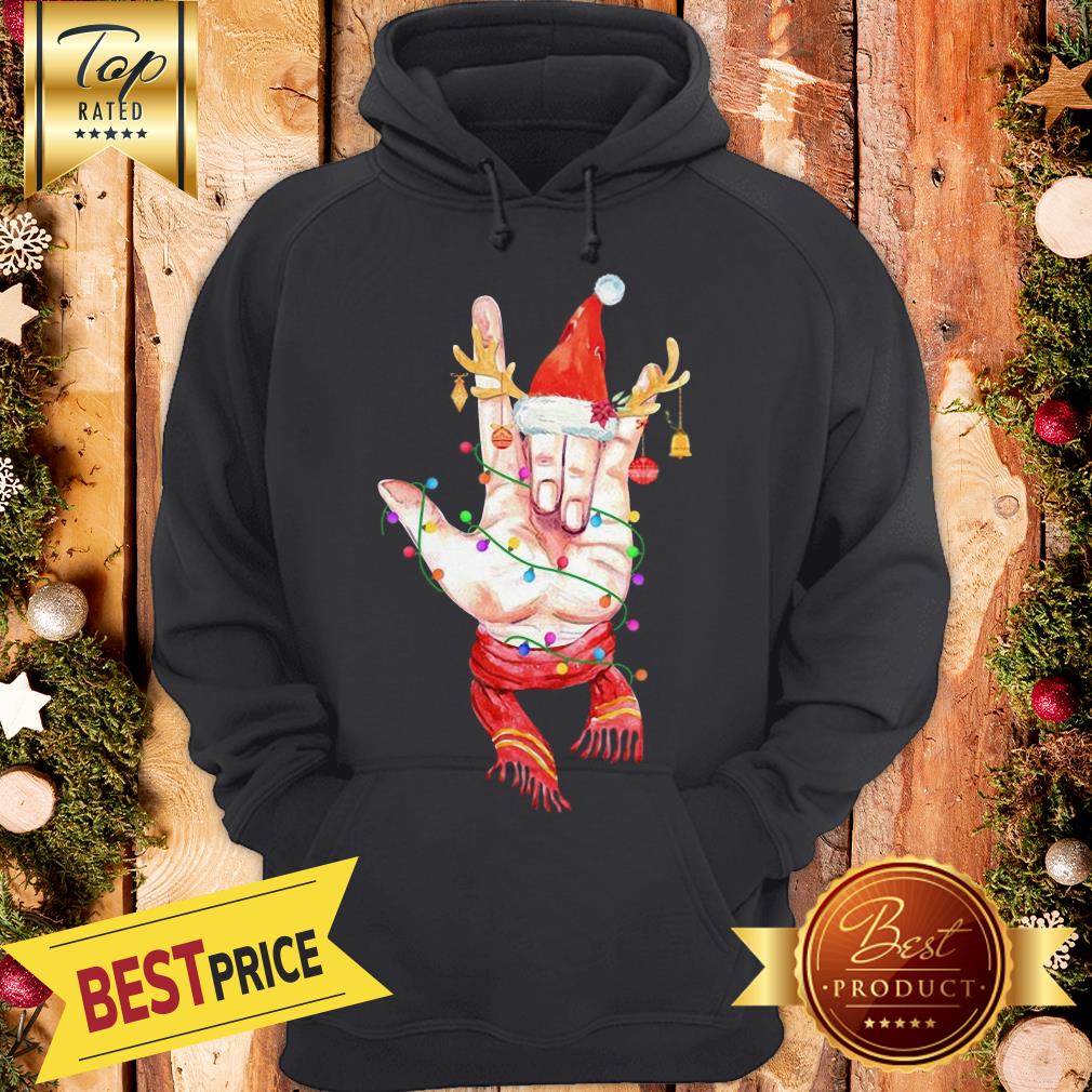 Nice Sign Language Reindeer Christmas Shirt