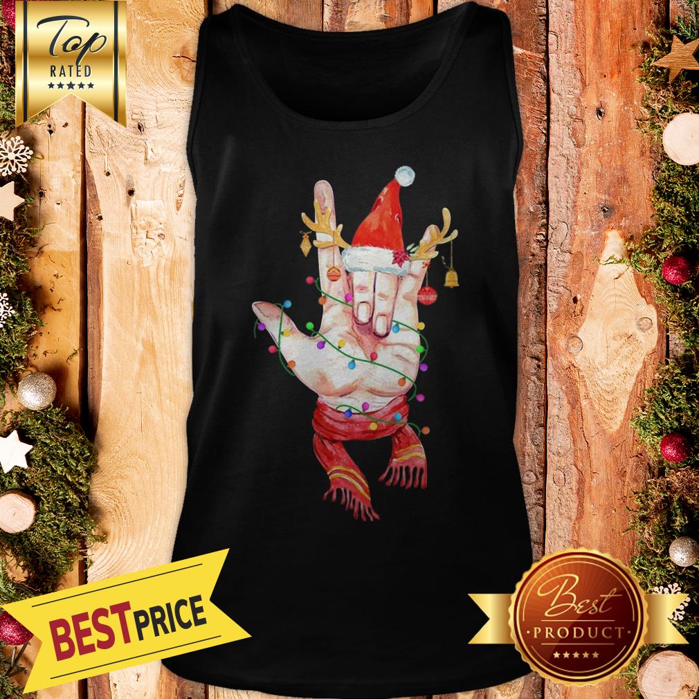 Nice Sign Language Reindeer Christmas Shirt