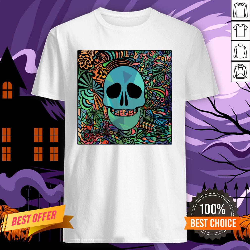 Nice Sugar Skulls Day Of The Dead Nola Colors Shirt