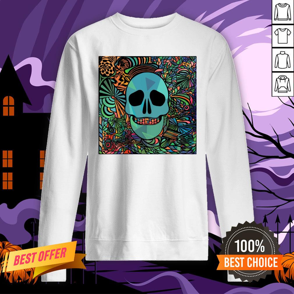 Nice Sugar Skulls Day Of The Dead Nola Colors Shirt