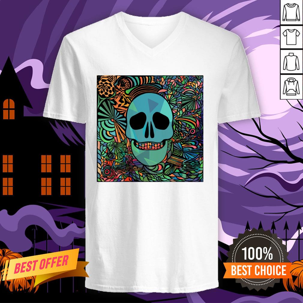 Nice Sugar Skulls Day Of The Dead Nola Colors Shirt