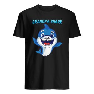 Grandpa Shark Daddy Shark Blue Shark Shirt