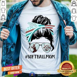 Sofball Mom Messy Bun Girl Shirt