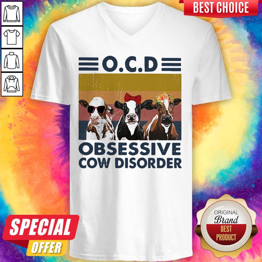 OCD Obsessive Cow Disorder Vintage Retro Shirt