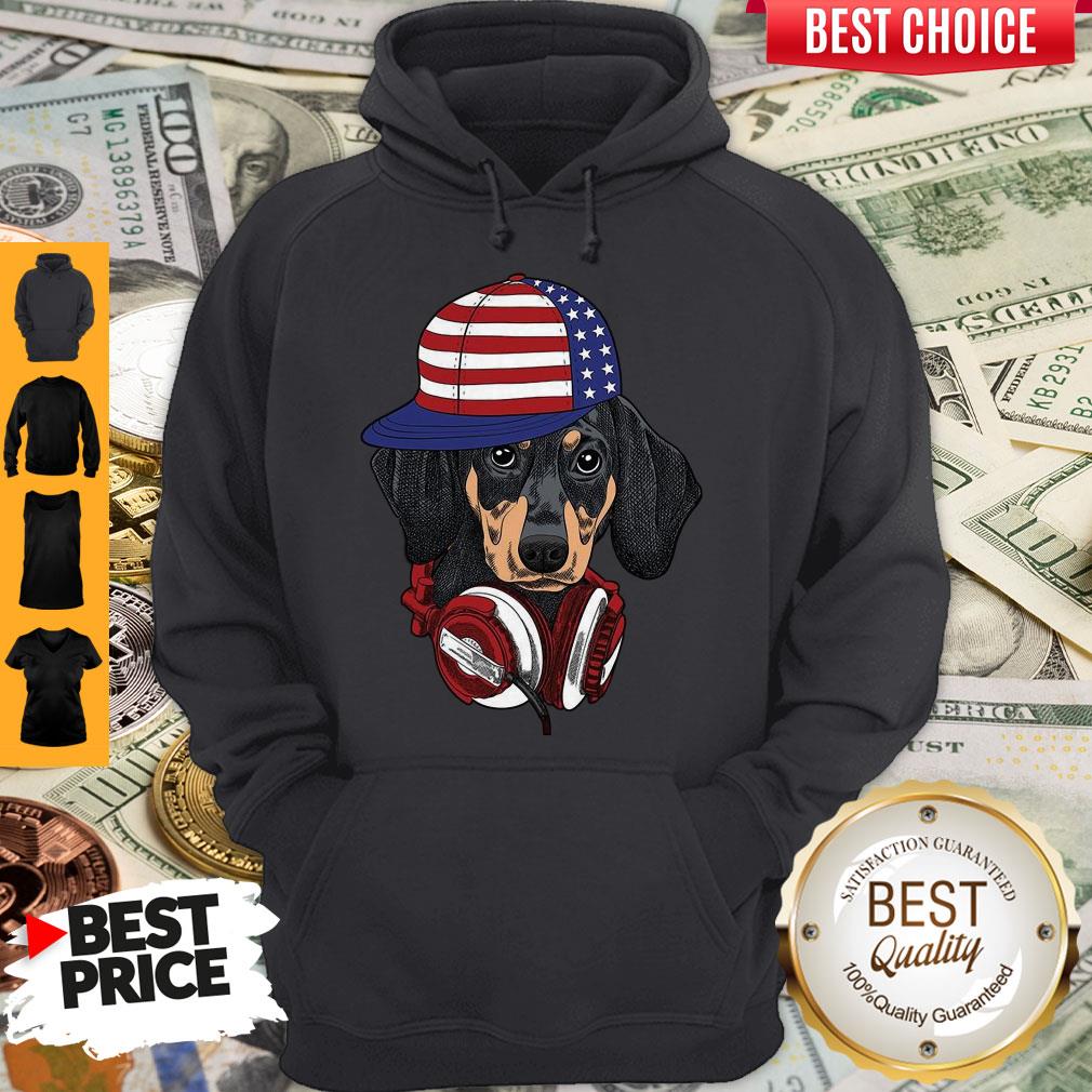Official 4 Of July Dachshund Listening Music Shirt