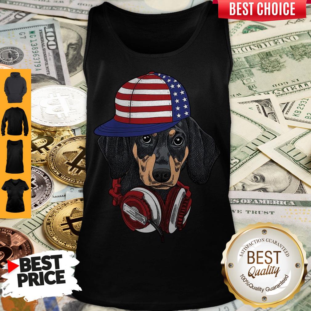 Official 4 Of July Dachshund Listening Music Shirt