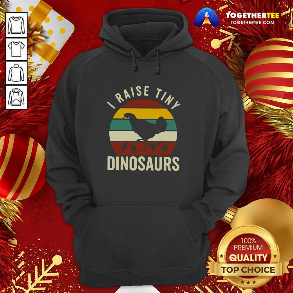 Official Chickens I Raise Tiny Dinosaurs Vintage Retro Shirt