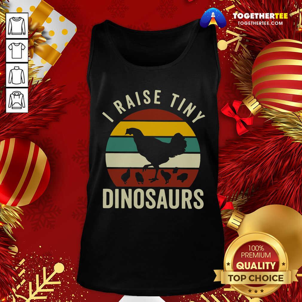 Official Chickens I Raise Tiny Dinosaurs Vintage Retro Shirt