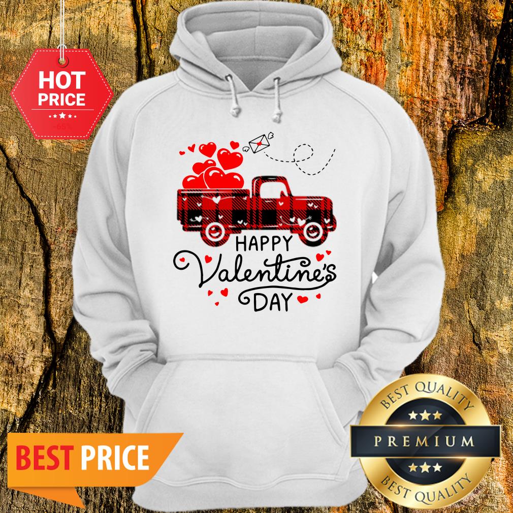 Official Happy Valentine's Day Heart Red Plaid Truck Shirt