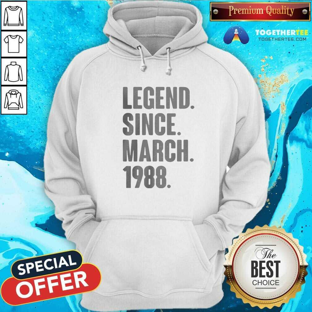 Official Legend Since March 1988 Birthday Shirt