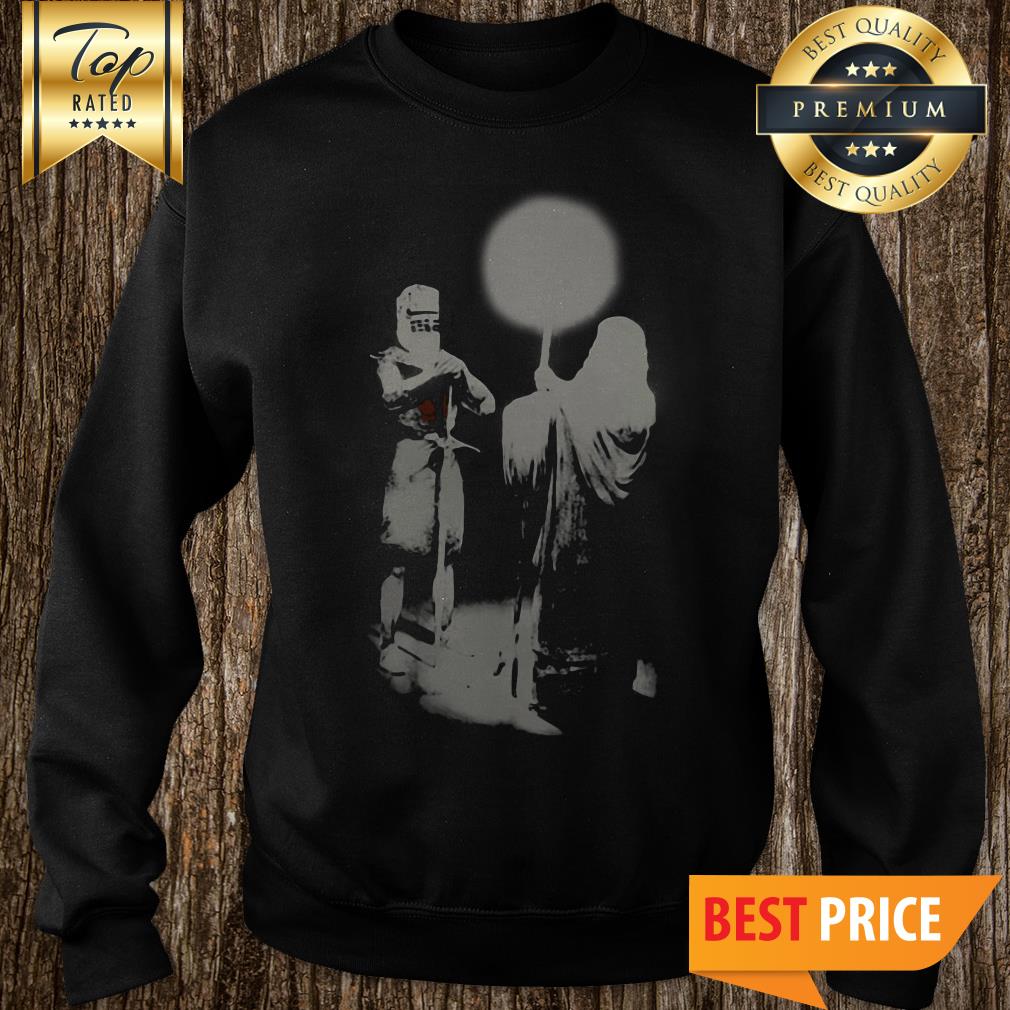 Official Monty Python None Shall Pass Black Knight shirt
