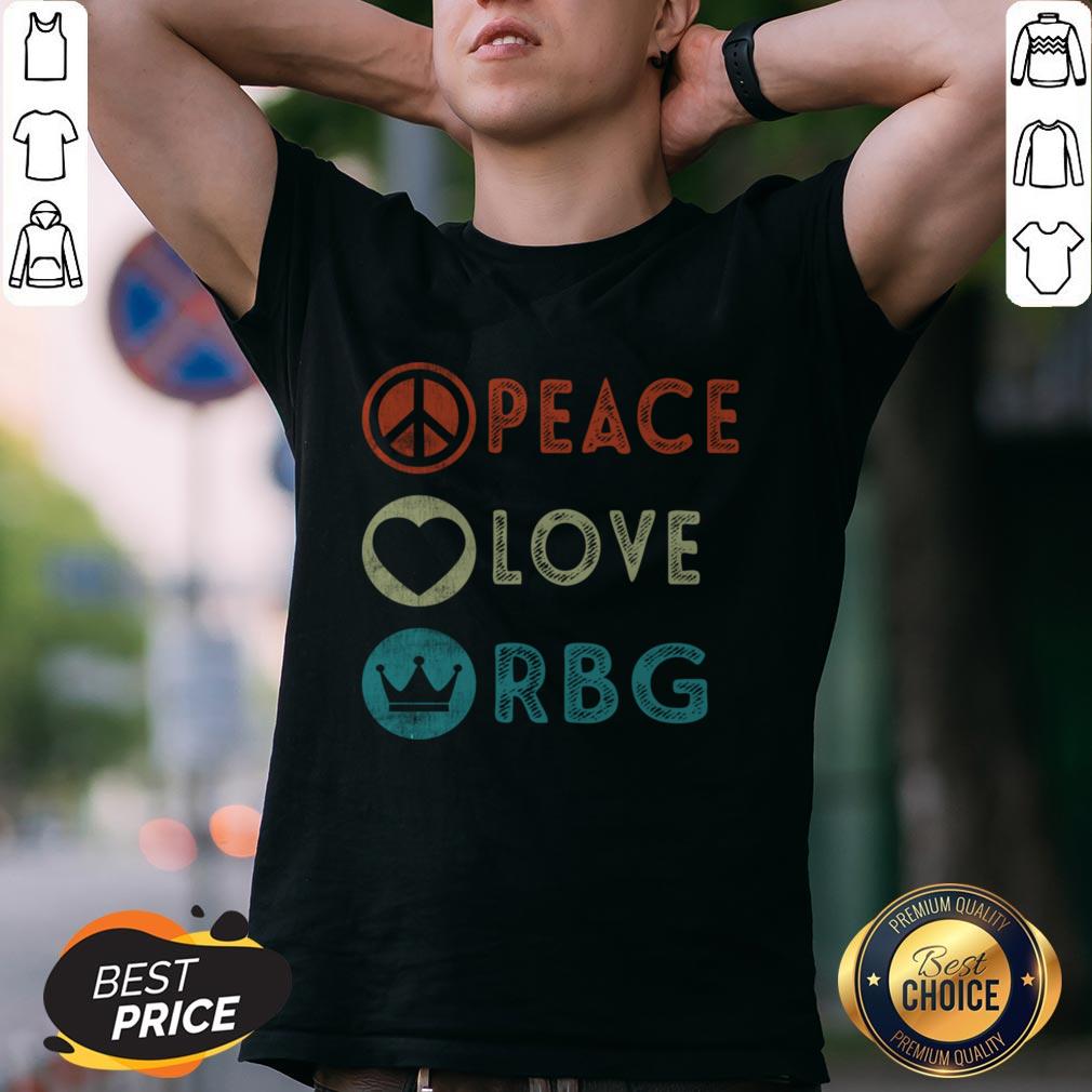 Official Peace Love Ruth Bader Ginsburg RBG Shirt