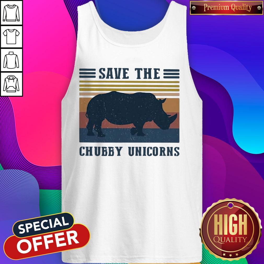 Official Save The Chubby Unicorns Vintage Retro Shirt