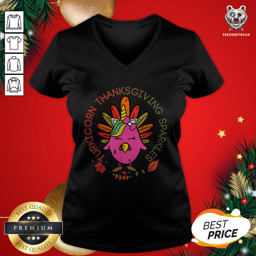 Official Unicorn Turkey Thanksgiving Sparkles Shirt