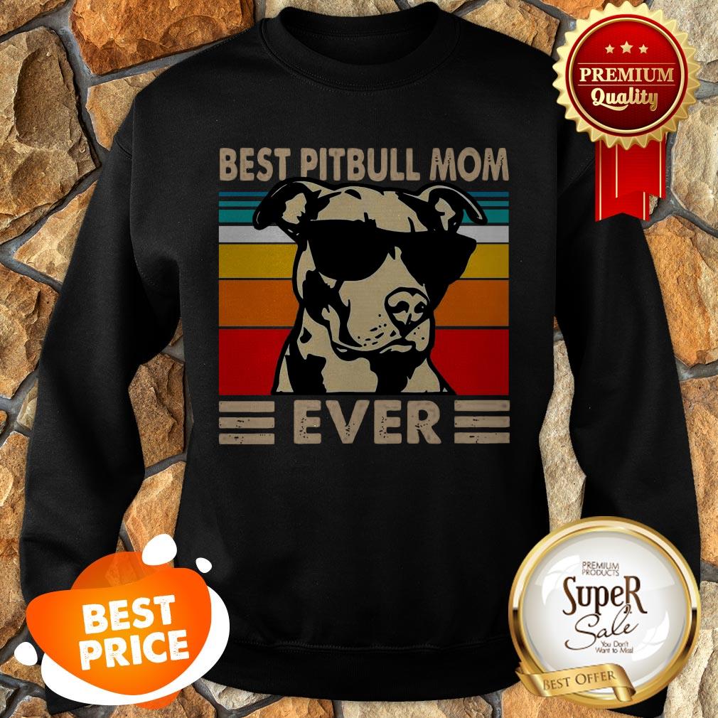Official Vintage Best Pitbull Mom Ever Shirt