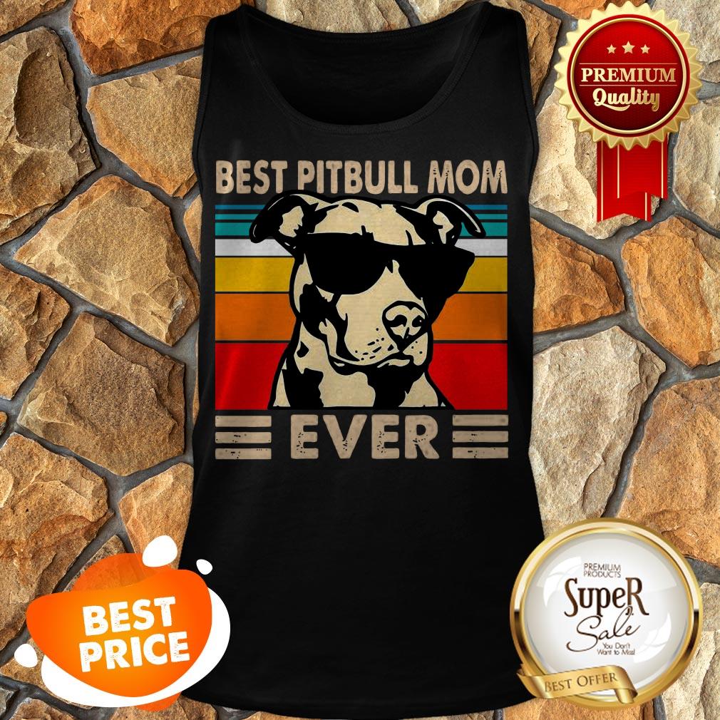 Official Vintage Best Pitbull Mom Ever Shirt