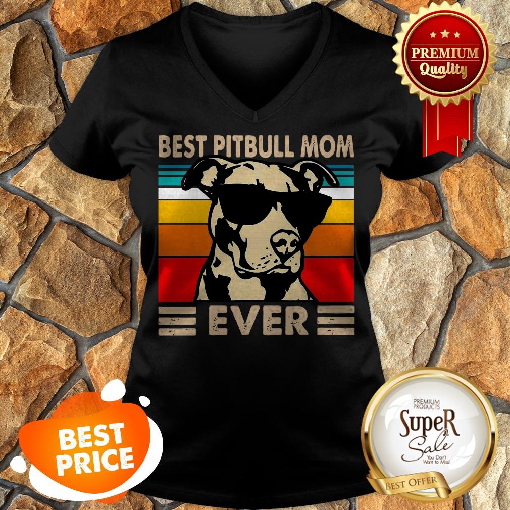 Official Vintage Best Pitbull Mom Ever Shirt