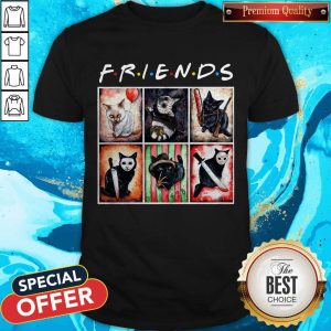 Funny Horror Characters Cat Version Friends Shirt